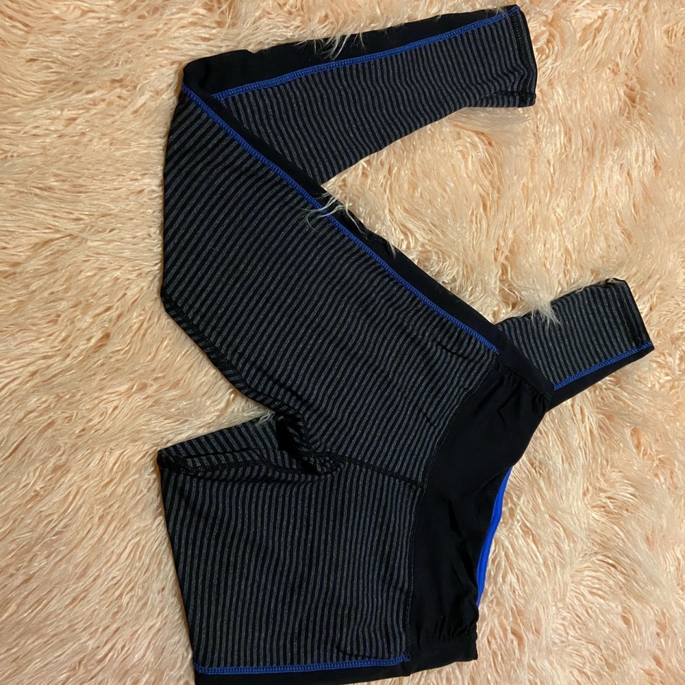 Blue & black stripped leggings ❤️ 3 for $20